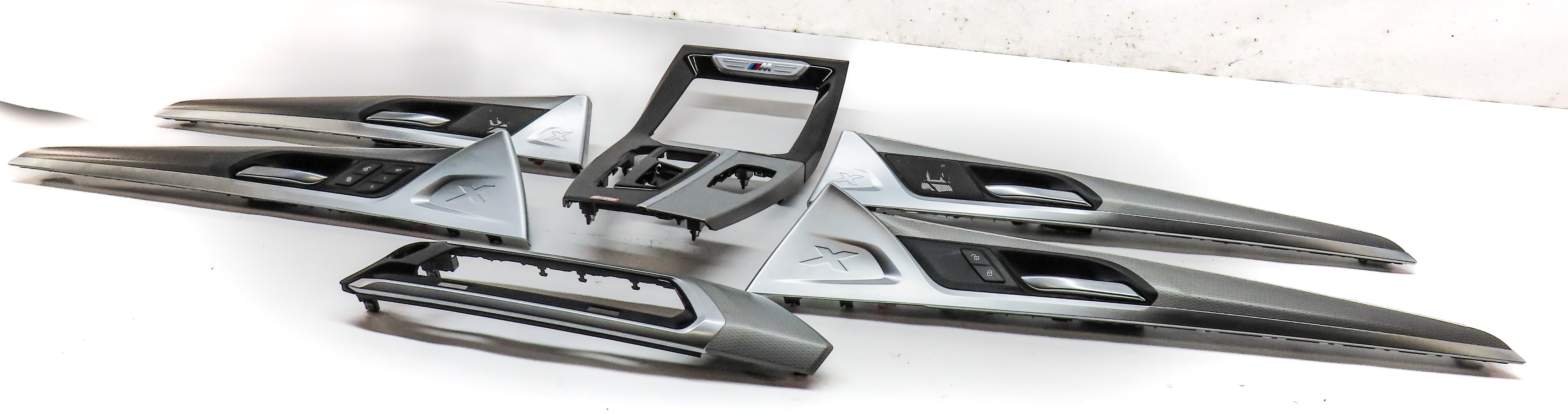 2019 BMW X3 (G01) FRONT REAR LEFT RIGHT DOOR DASH CONSOLE TRIM SET (ALUMINUM) — exact item pictured